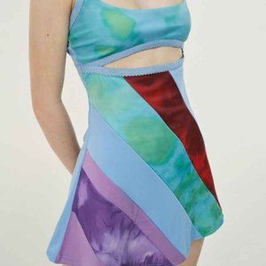 NWT "13 Going on 30" Y2k Color block Cut out Cider Dress